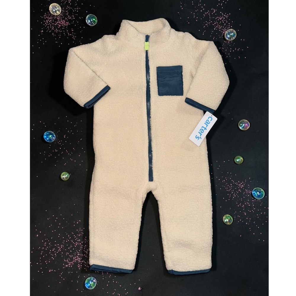 Carters - Baby Sherpa Fleece Jumpsuit - Size 9M - *NWT*